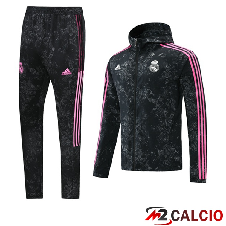 Maglie Calcio Personalizzate,Tute Calcio Squadre,Maglia Nazionale Italiana Calcio | Giacca Con Cappuccio Tuta Real Madrid Nero 2021/2022