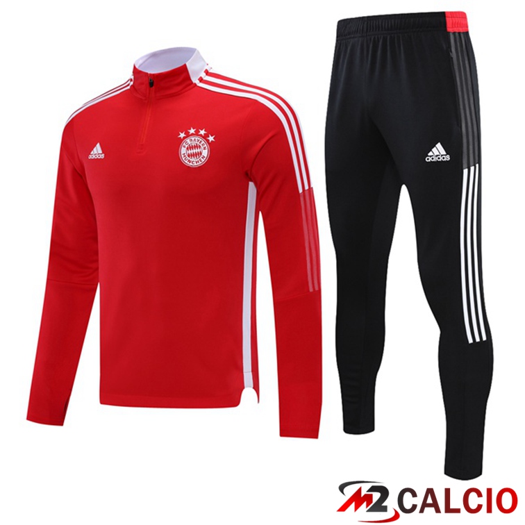 Maglie Calcio Personalizzate,Tute Calcio Squadre,Maglia Nazionale Italiana Calcio | Insieme Tuta Calcio Bayern Monaco Rosso 2021/2022