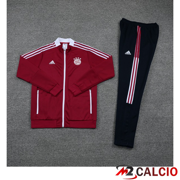 Insieme Tuta Calcio - Giacca Bayern Monaco Rosso 2021/2022