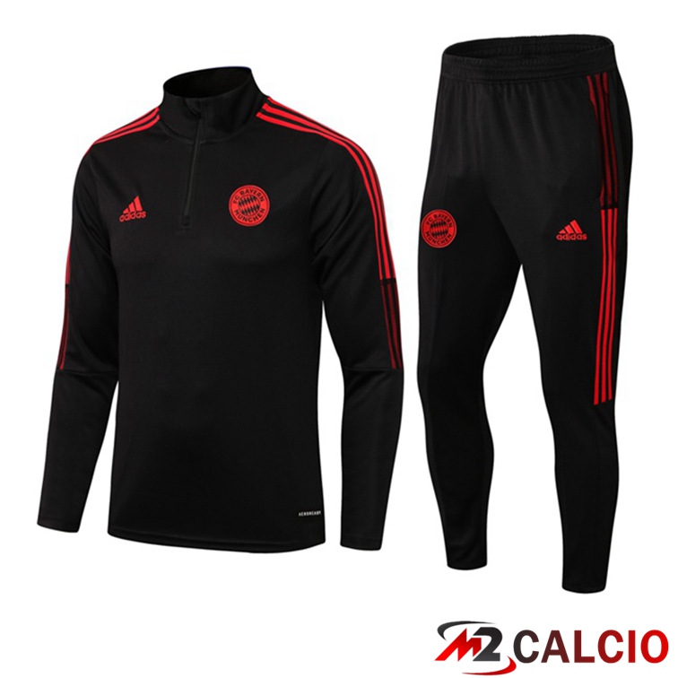 Maglie Calcio Personalizzate,Tute Calcio Squadre,Maglia Nazionale Italiana Calcio | Insieme Tuta Calcio Bayern Monaco Nero 2021/2022