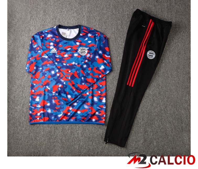Insieme Tuta Calcio Bayern Monaco Blu Rosso 2021/2022