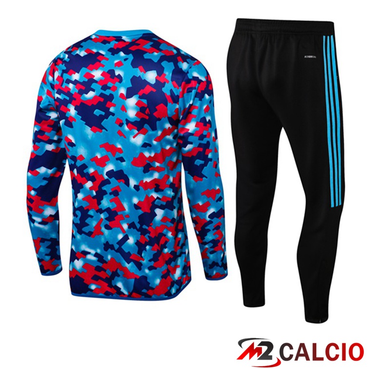 Insieme Tuta Calcio Real Madrid Blu Rosso 2021/2022