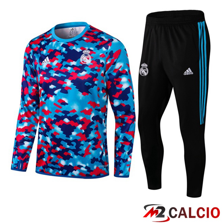 Insieme Tuta Calcio Real Madrid Blu Rosso 2021/2022