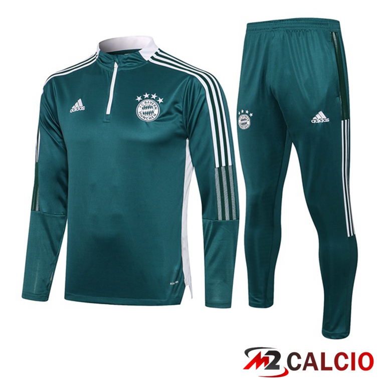 Maglie Calcio Personalizzate,Tute Calcio Squadre,Maglia Nazionale Italiana Calcio | Insieme Tuta Calcio Bayern Monaco Verde 2021/2022