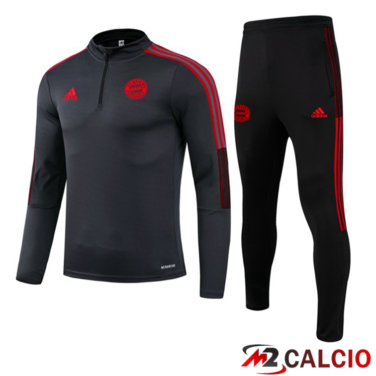 Maglie Calcio Personalizzate,Tute Calcio Squadre,Maglia Nazionale Italiana Calcio | Insieme Tuta Calcio Bayern Monaco Grigio Fonce 2021/2022