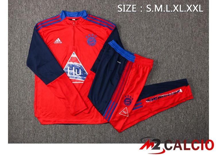 Insieme Tuta Calcio Bayern Monaco Rosso Blu 2021/2022