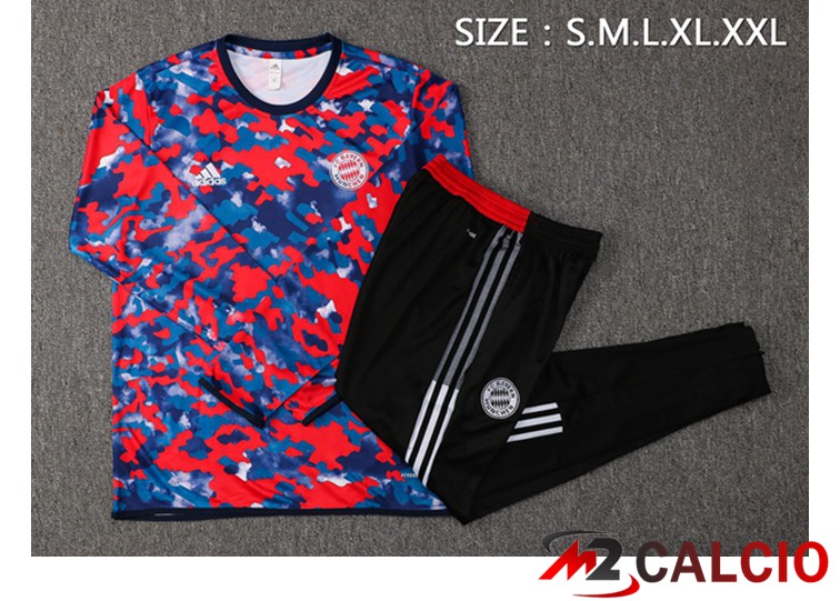 Insieme Tuta Calcio Bayern Monaco Blu Rosso 2021/2022