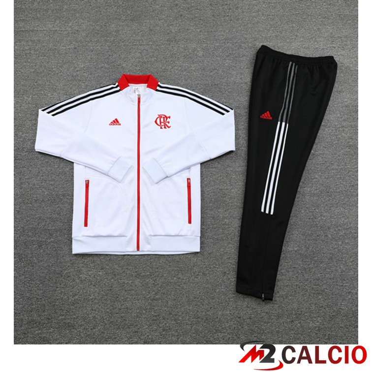 Insieme Tuta Calcio - Giacca Flamengo Bianco 2021/2022