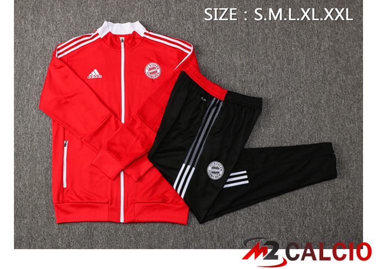 Insieme Tuta Calcio - Giacca Bayern Monaco Rosso 2021/2022