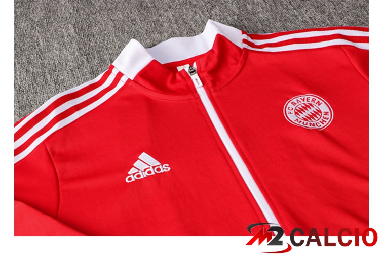 Insieme Tuta Calcio - Giacca Bayern Monaco Rosso 2021/2022