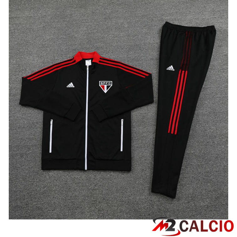 Insieme Tuta Calcio - Giacca Sao Paulo FC Nero 2021/2022