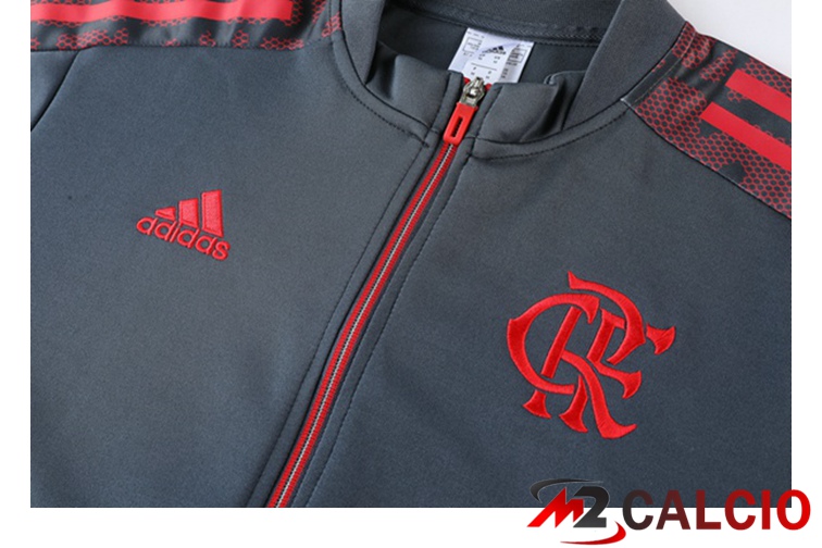 Insieme Tuta Calcio - Giacca Flamengo Grigio 2021/2022