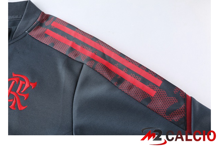Insieme Tuta Calcio - Giacca Flamengo Grigio 2021/2022