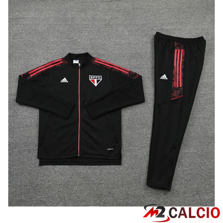 Insieme Tuta Calcio - Giacca Sao Paulo FC Nero 2021/2022