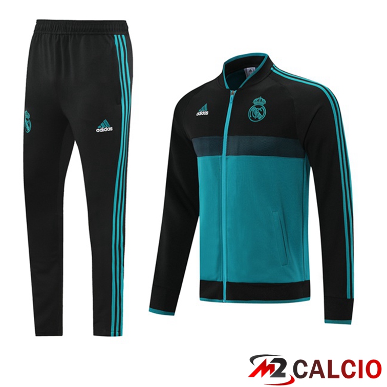 Maglie Calcio Personalizzate,Tute Calcio Squadre,Maglia Nazionale Italiana Calcio | Insieme Tuta Calcio - Giacca Real Madrid Blu Nero 2021/2022