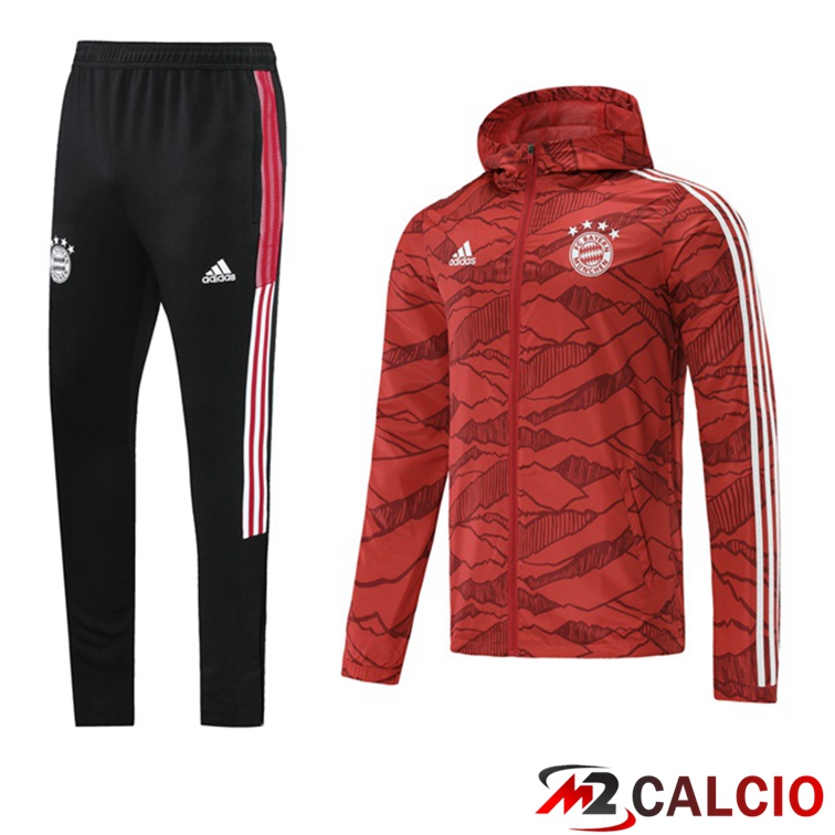 Maglie Calcio Personalizzate,Tute Calcio Squadre,Maglia Nazionale Italiana Calcio | Giacca Con Cappuccio Tuta Bayern Monaco Rosso 2021/2022