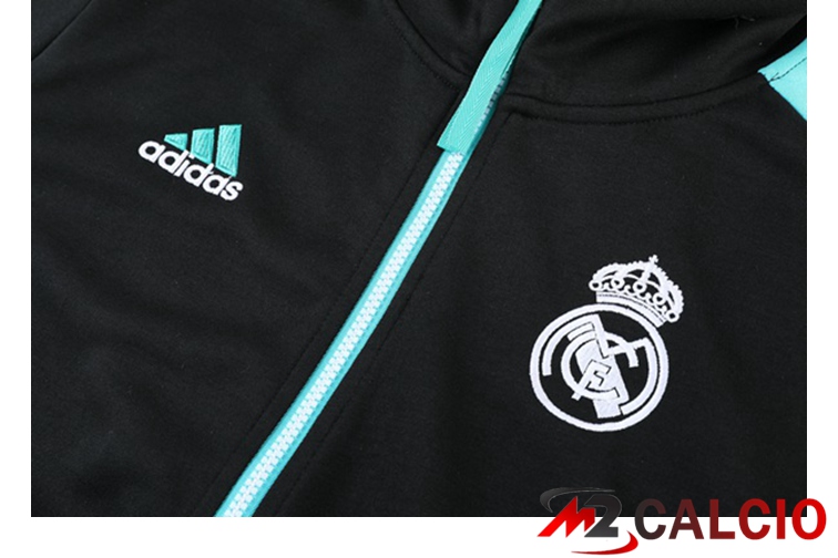 Giacca Con Cappuccio Tuta Real Madrid Nero 2021/2022