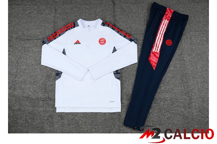 Insieme Tuta Calcio Bayern Monaco Bianco 2021/2022