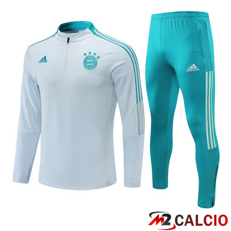 Maglie Calcio Personalizzate,Tute Calcio Squadre,Maglia Nazionale Italiana Calcio | Insieme Tuta Calcio Bayern Monaco Grigio 2021/2022