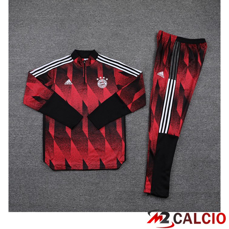 Insieme Tuta Calcio Bayern Monaco Rosso Nero 2021/2022