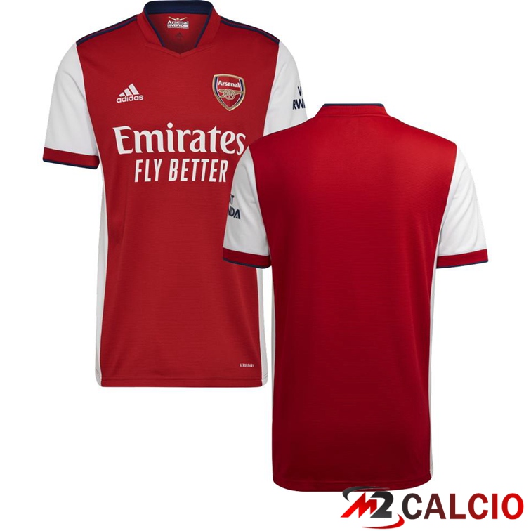 Maglie Calcio Personalizzate,Tute Calcio Squadre,Maglia Nazionale Italiana Calcio | Maglie Calcio FC Arsenal Prima Rosso/Bianco 2021/2022