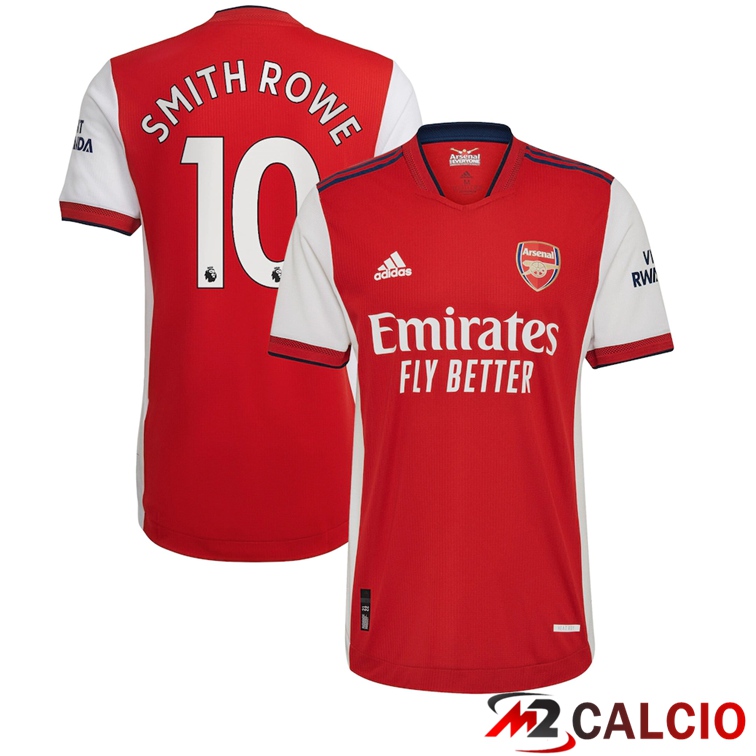 Maglie Calcio Personalizzate,Tute Calcio Squadre,Maglia Nazionale Italiana Calcio | Maglia FC Arsenal (SMITH ROWE 10) Prima Rosso/Bianco 2021/2022
