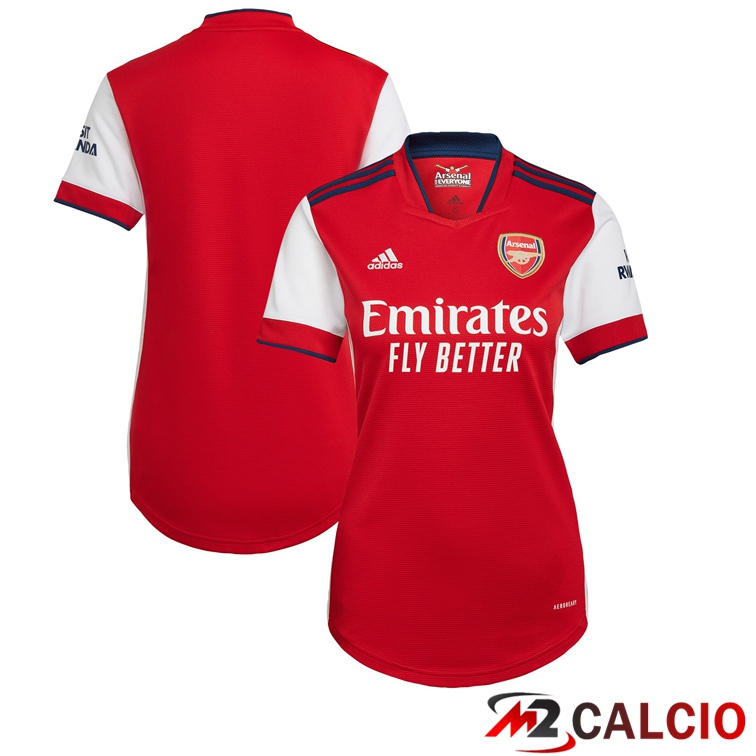 Maglie Calcio Personalizzate,Tute Calcio Squadre,Maglia Nazionale Italiana Calcio | Maglie Calcio FC Arsenal Donna Prima Rosso/Bianco 2021/2022