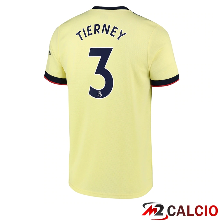 Maglie Calcio Personalizzate,Tute Calcio Squadre,Maglia Nazionale Italiana Calcio | Maglia FC Arsenal (KIERAN TIERNEY 3) Seconda Giallo 2021/2022