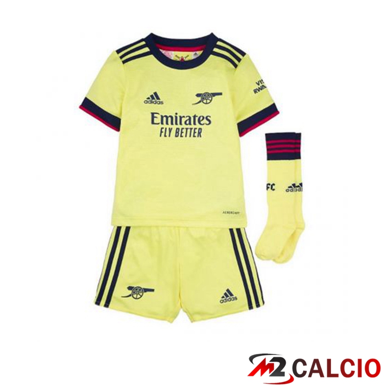 Maglie Calcio Personalizzate,Tute Calcio Squadre,Maglia Nazionale Italiana Calcio | Maglie Calcio FC Arsenal Bambino Seconda Giallo 2021/2022