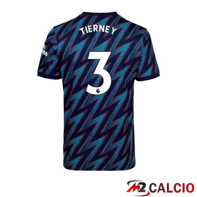 Maglie Calcio Personalizzate,Tute Calcio Squadre,Maglia Nazionale Italiana Calcio | Maglia FC Arsenal (KIERAN TIERNEY 3) Terza Blu 2021/2022