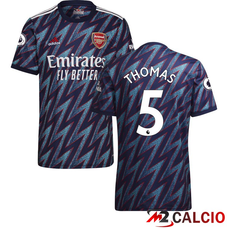 Maglie Calcio Personalizzate,Tute Calcio Squadre,Maglia Nazionale Italiana Calcio | Maglia FC Arsenal (THOMAS PARTEY 5) Terza Blu 2021/2022