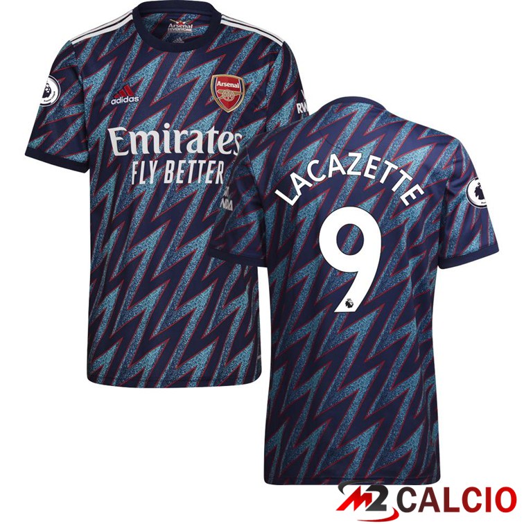Maglie Calcio Personalizzate,Tute Calcio Squadre,Maglia Nazionale Italiana Calcio | Maglia FC Arsenal (LACAZETTE 9) Terza Blu 2021/2022