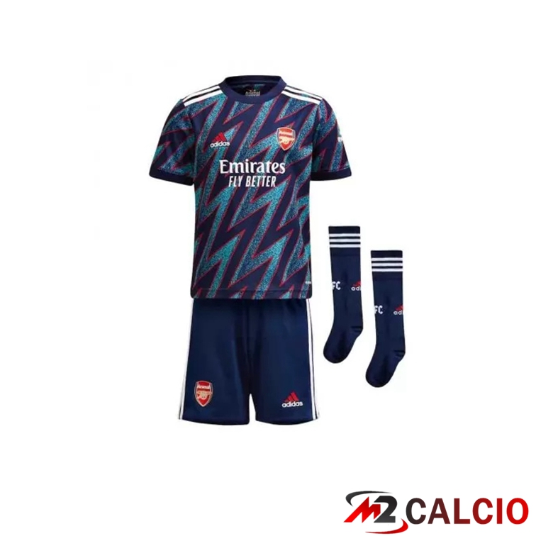 Maglie Calcio Personalizzate,Tute Calcio Squadre,Maglia Nazionale Italiana Calcio | Maglie Calcio FC Arsenal Bambino Terza Blu 2021/2022