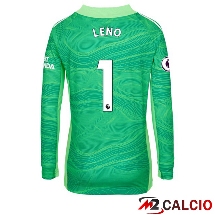 Maglie Calcio Personalizzate,Tute Calcio Squadre,Maglia Nazionale Italiana Calcio | Maglia FC Arsenal (LENO 1) Portiere Manica Lunga Verde 2021/22