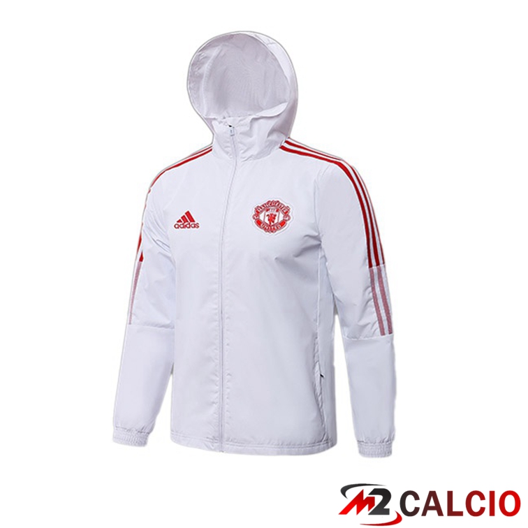 Giacca Con Cappuccio Manchester United Bianco 2021/2022