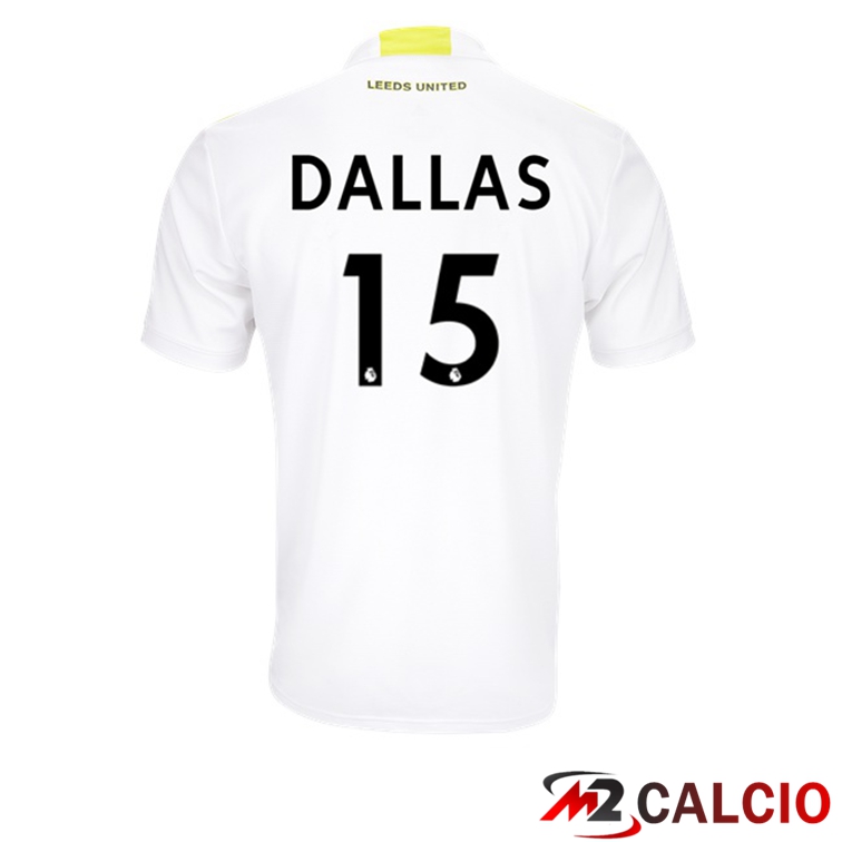 Maglie Calcio Personalizzate,Tute Calcio Squadre,Maglia Nazionale Italiana Calcio | Maglia Leeds United (DALLAS 15) Prima Bianco 2021/22