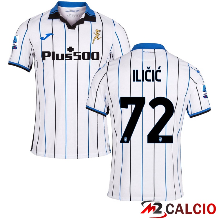 Maglie Calcio Personalizzate,Tute Calcio Squadre,Maglia Nazionale Italiana Calcio | Maglia Atalanta（ILICIC 72）Seconda Bianco 2021/2022
