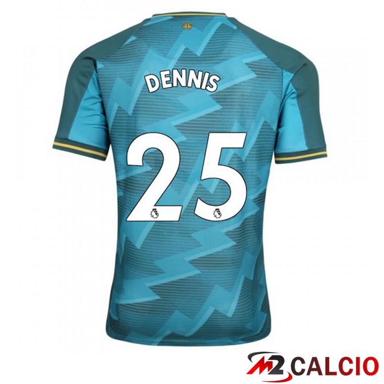 Maglie Calcio Personalizzate,Tute Calcio Squadre,Maglia Nazionale Italiana Calcio | Maglia Watford FC (DENNIS 25) Terza Blu 2021/22