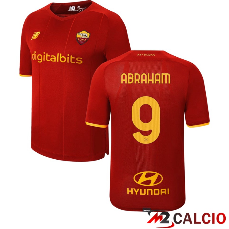 Maglie Calcio Personalizzate,Tute Calcio Squadre,Maglia Nazionale Italiana Calcio | Maglie Calcio AS Roma（ABRAHAM 9）Prima Rosso 2021/2022