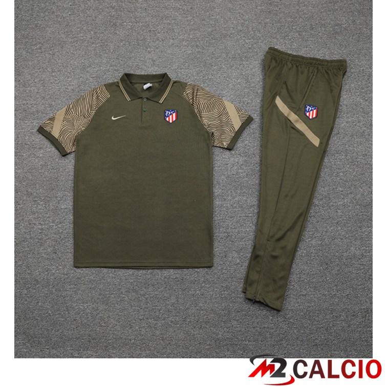 Maglia Polo Atletico Madrid + Pantaloni Verde Fonce 2021/2022