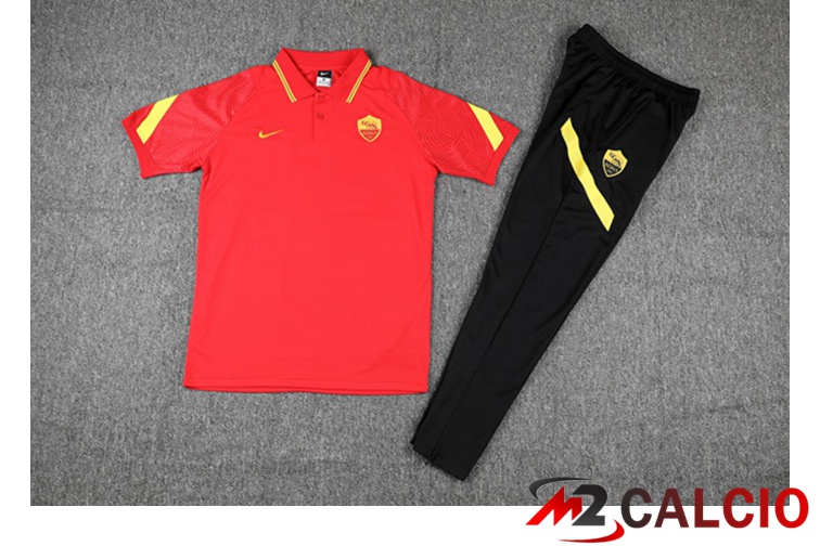 Maglia Polo AS Roma + Pantaloni Rosso 2021/2022