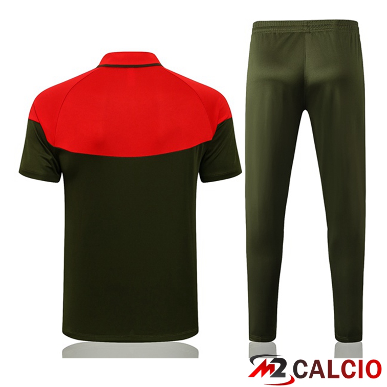 Maglia Polo Portogallo + Pantaloni Rosso Verde 2021/2022