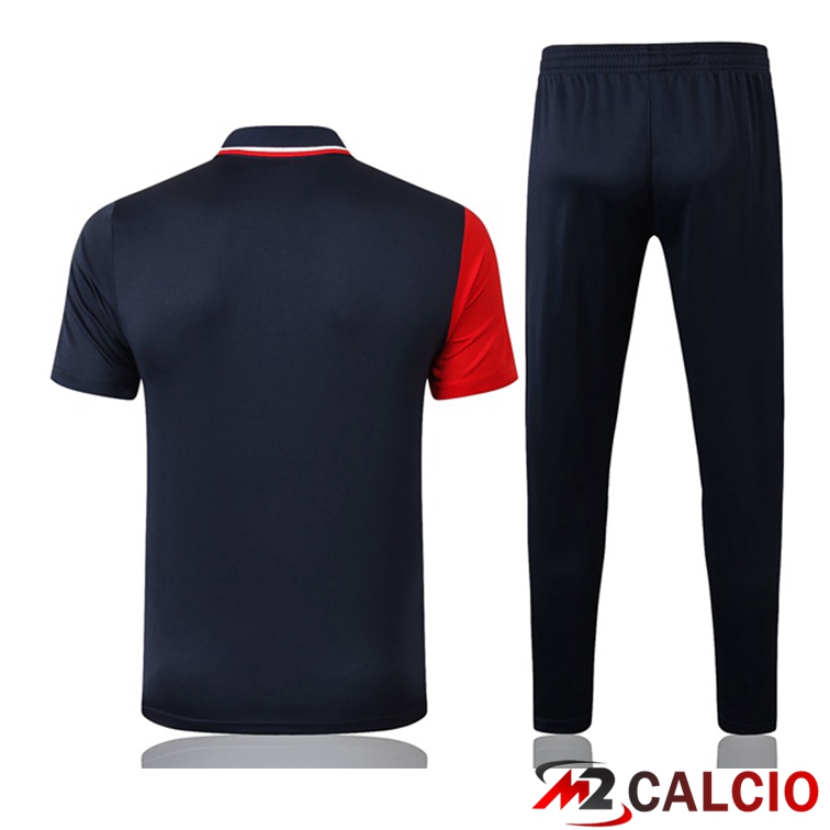 Maglia Polo Francia + Pantaloni Nero Rosso 2021/2022