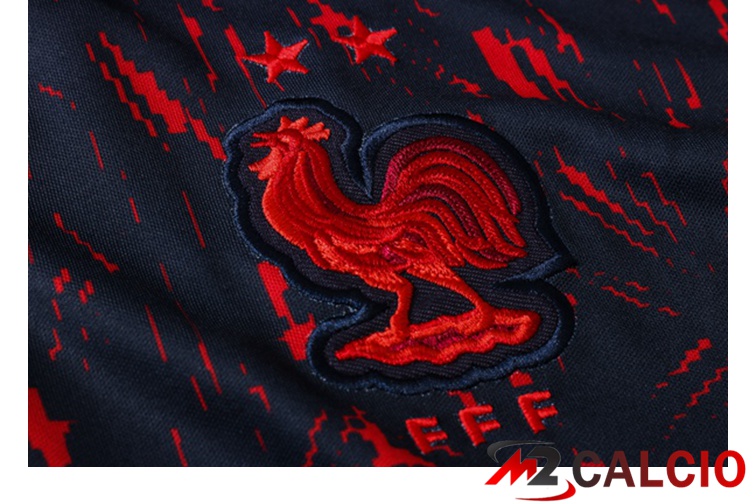 Maglia Polo Francia + Pantaloni Nero Rosso 2021/2022