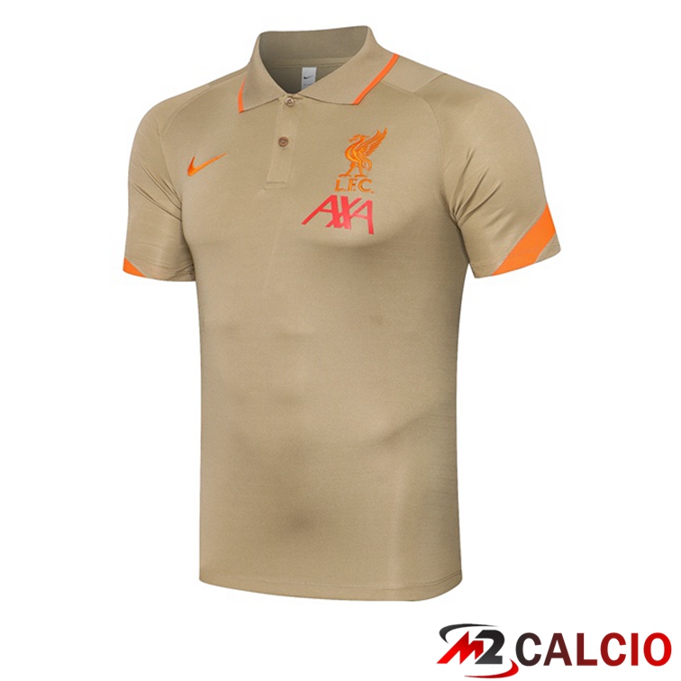 Maglie Calcio Personalizzate,Tute Calcio Squadre,Maglia Nazionale Italiana Calcio | Maglia Polo FC Liverpool Giallo 2021/2022