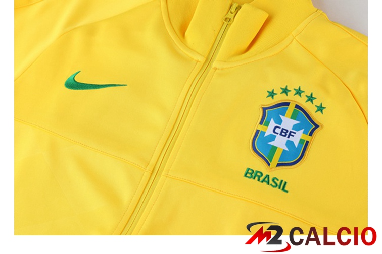 Insieme Tuta Calcio - Giacca Brasile Giallo 2021/2022