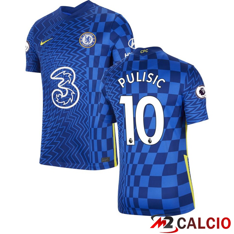 Maglie Calcio Personalizzate,Tute Calcio Squadre,Maglia Nazionale Italiana Calcio | Maglia FC Chelsea (PULISIC 10) Prima Blu 2021/2022