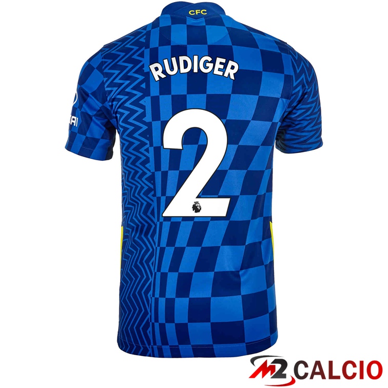 Maglie Calcio Personalizzate,Tute Calcio Squadre,Maglia Nazionale Italiana Calcio | Maglia FC Chelsea (RÜDIGER 2) Prima Blu 2021/2022