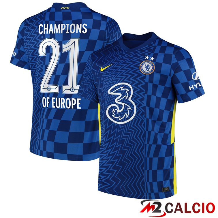 Maglie Calcio Personalizzate,Tute Calcio Squadre,Maglia Nazionale Italiana Calcio | Maglia FC Chelsea (CHILWELL 21) Prima Blu 2021/2022