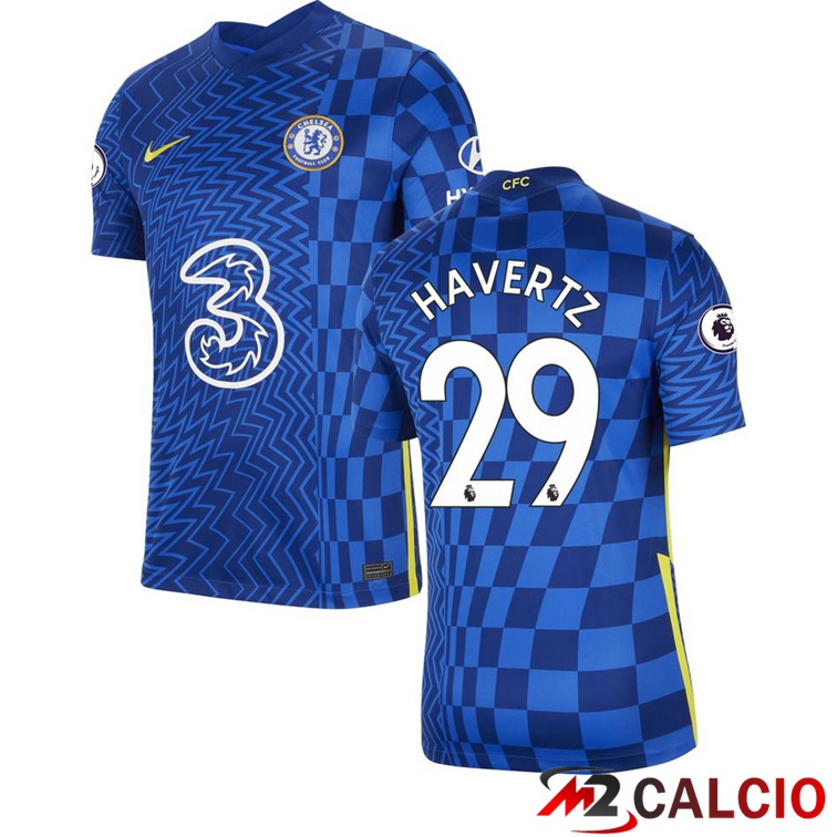 Maglie Calcio Personalizzate,Tute Calcio Squadre,Maglia Nazionale Italiana Calcio | Maglia FC Chelsea (HAVERTZ 29) Prima Blu 2021/2022